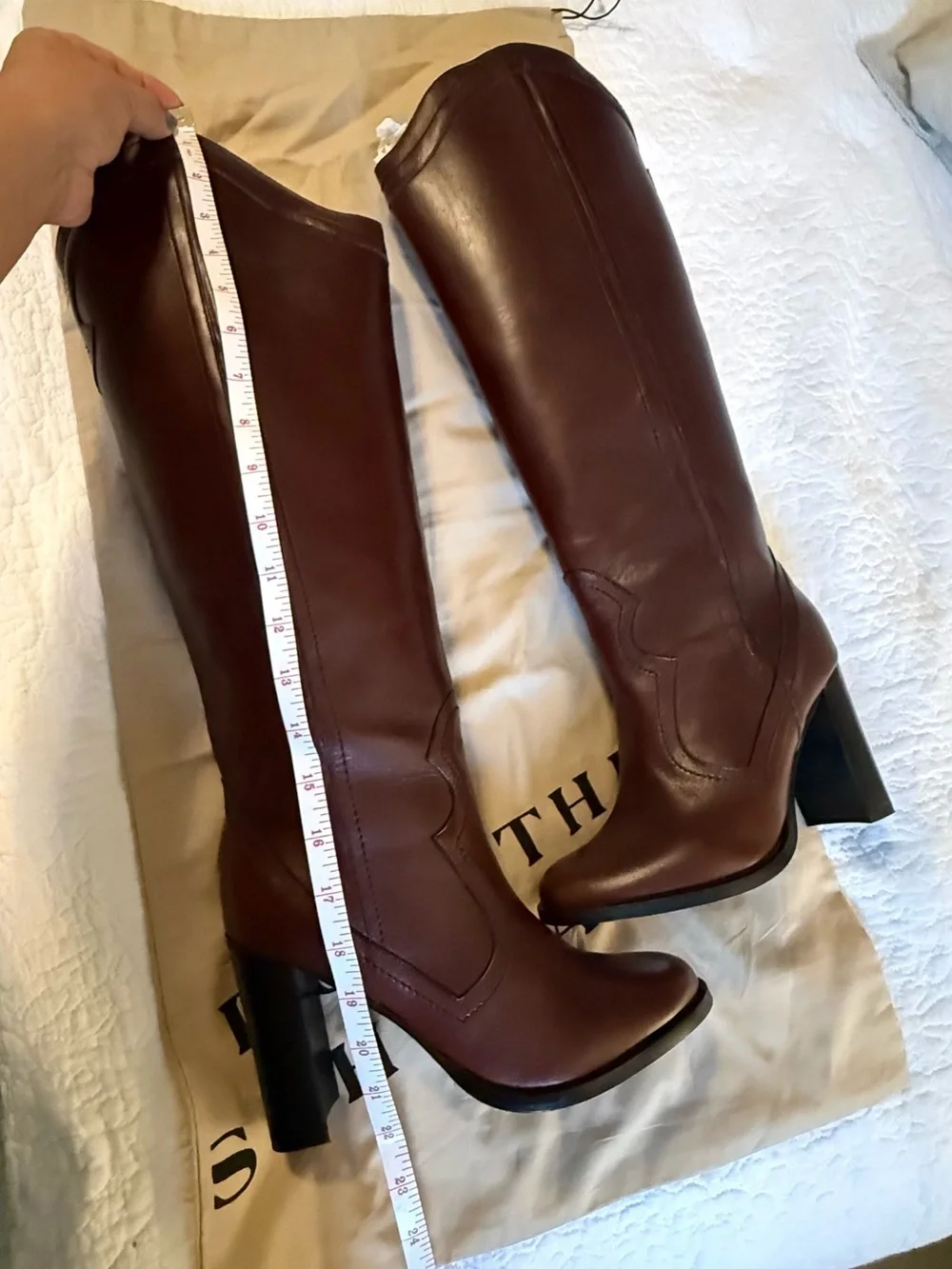 Dorothee Schumacher NWOB Women's Over-the-Knee Leather Boots in dark deep Brown